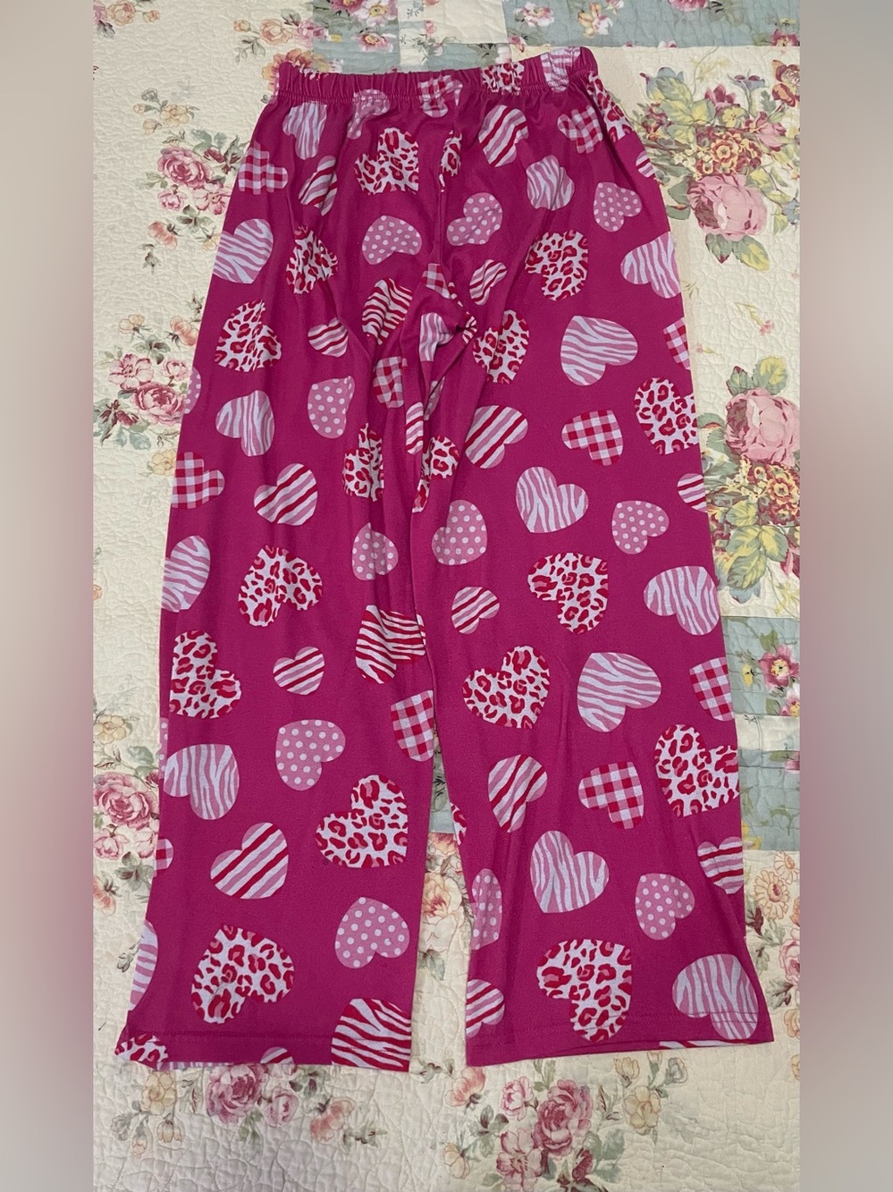 The Children's Place Pink Heart-Print Pajama Bottoms